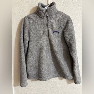 Patagonia Light Gray Sherpa Fleece Jacket